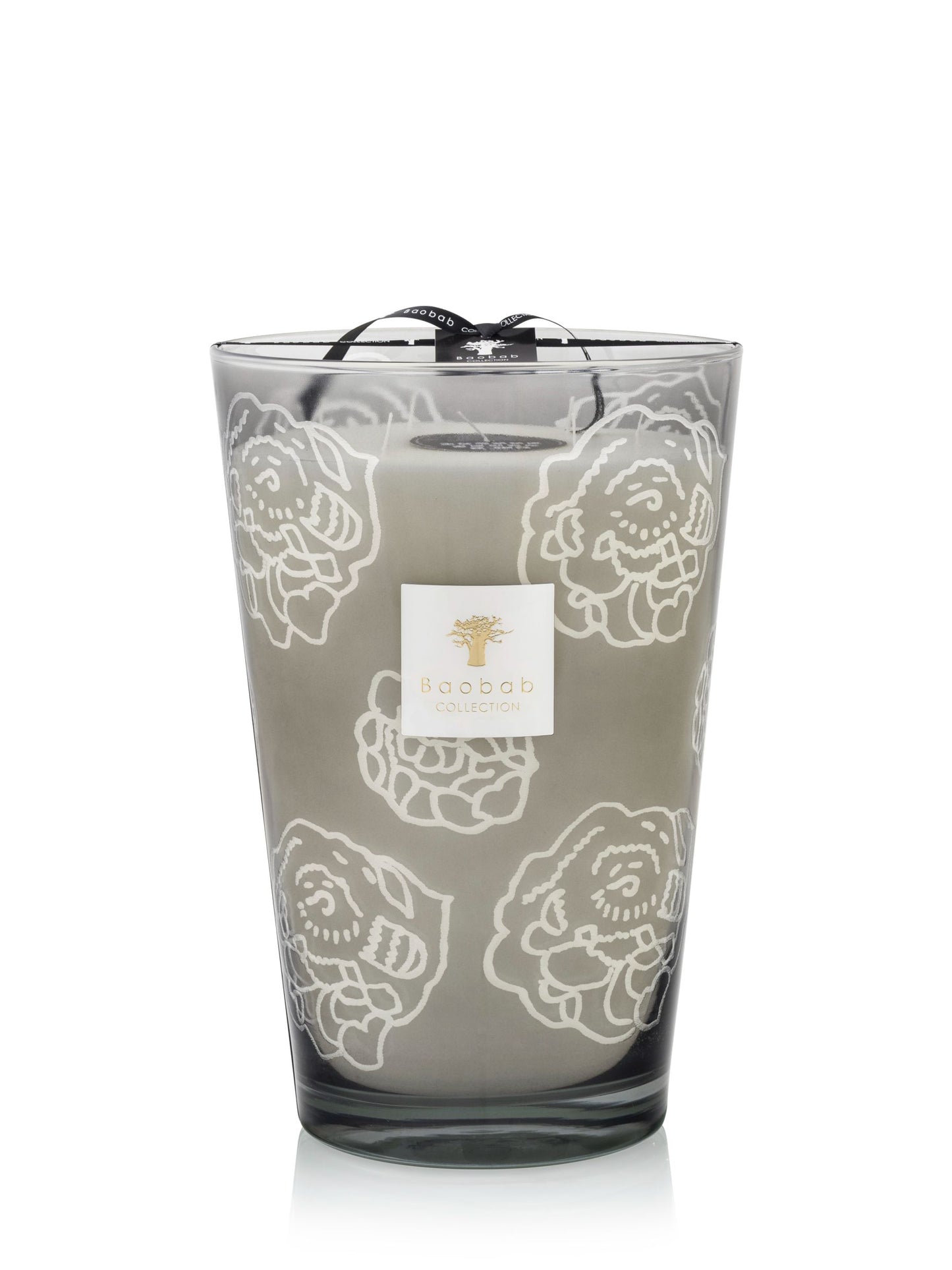 CANDLE COLLECTIBLE ROSES GREY